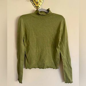 cotton on green turtleneck